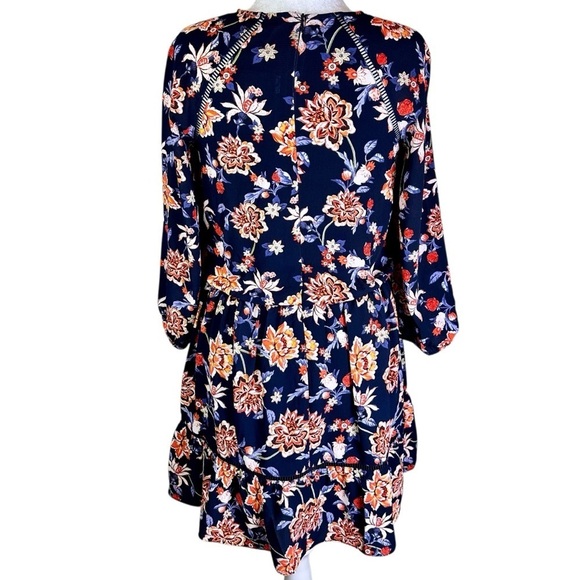 Eliza J Tiered Ruffle Sundress with 3/4 Bishop Sleeves Size 10 - Picture 5 of 11